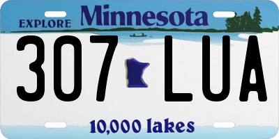 MN license plate 307LUA
