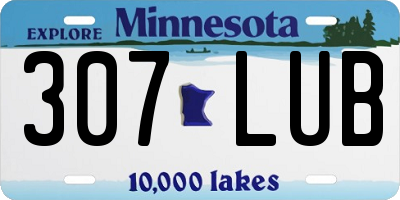 MN license plate 307LUB