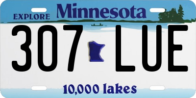 MN license plate 307LUE