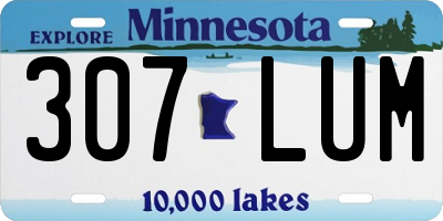 MN license plate 307LUM