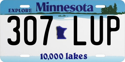 MN license plate 307LUP