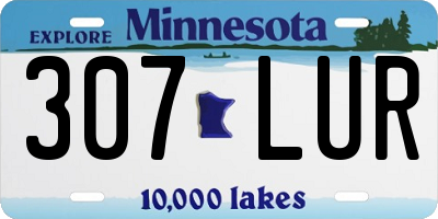MN license plate 307LUR