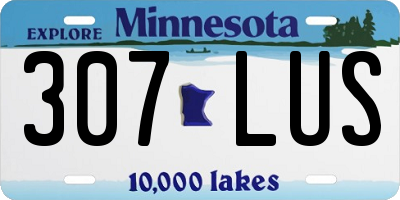 MN license plate 307LUS