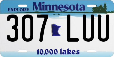 MN license plate 307LUU