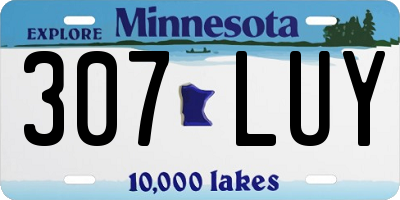 MN license plate 307LUY