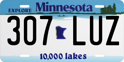 MN license plate 307LUZ