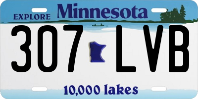 MN license plate 307LVB