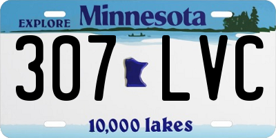 MN license plate 307LVC