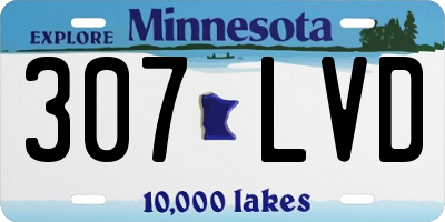 MN license plate 307LVD