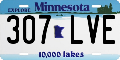MN license plate 307LVE