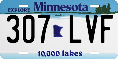 MN license plate 307LVF