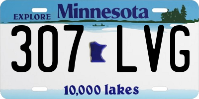 MN license plate 307LVG