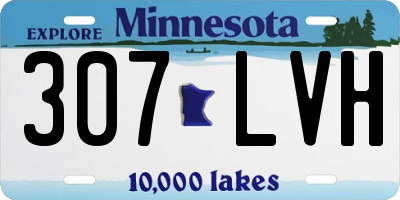 MN license plate 307LVH