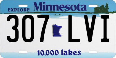 MN license plate 307LVI