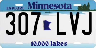MN license plate 307LVJ