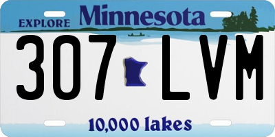 MN license plate 307LVM
