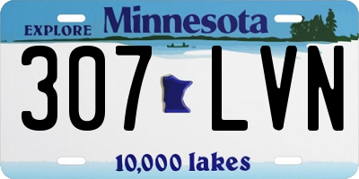 MN license plate 307LVN