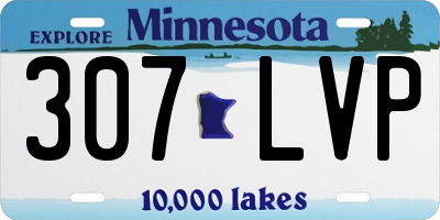 MN license plate 307LVP