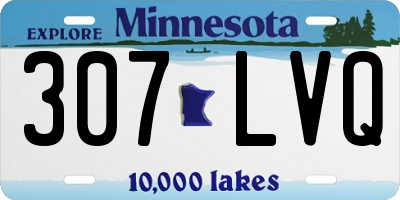 MN license plate 307LVQ