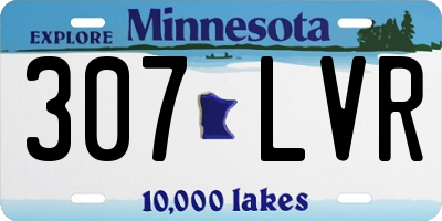 MN license plate 307LVR