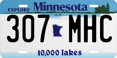 MN license plate 307MHC