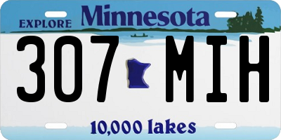 MN license plate 307MIH