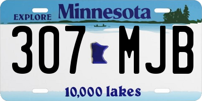 MN license plate 307MJB