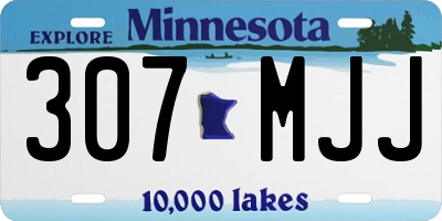 MN license plate 307MJJ