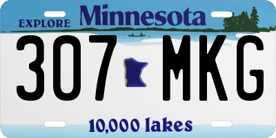 MN license plate 307MKG