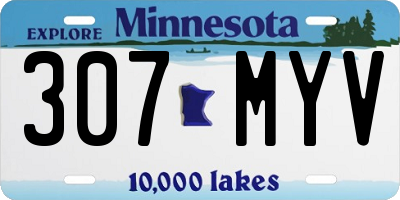 MN license plate 307MYV