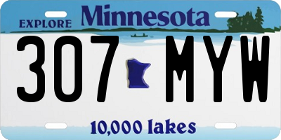MN license plate 307MYW