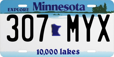 MN license plate 307MYX