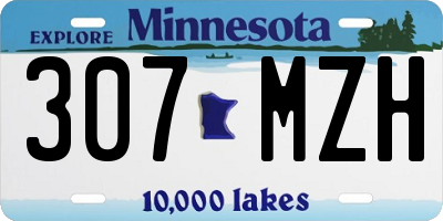 MN license plate 307MZH
