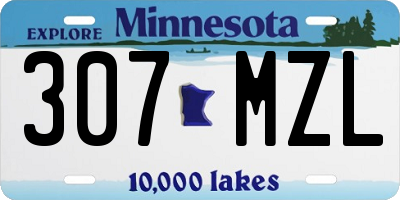 MN license plate 307MZL