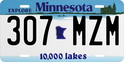 MN license plate 307MZM