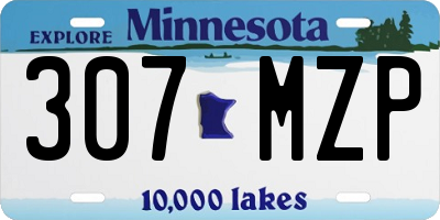MN license plate 307MZP