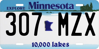 MN license plate 307MZX