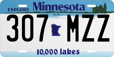 MN license plate 307MZZ