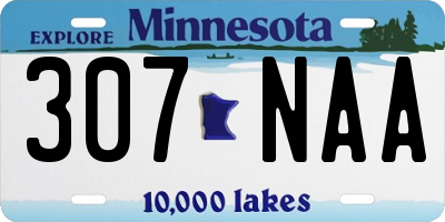 MN license plate 307NAA