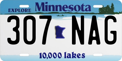 MN license plate 307NAG