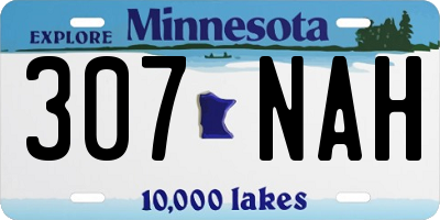 MN license plate 307NAH