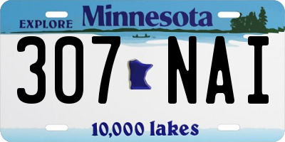 MN license plate 307NAI