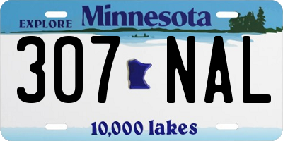 MN license plate 307NAL