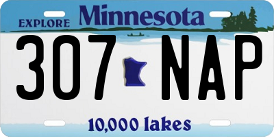 MN license plate 307NAP