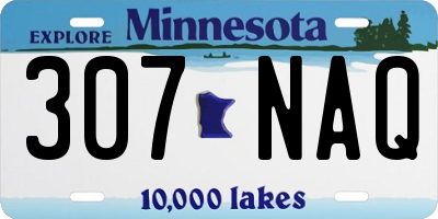 MN license plate 307NAQ