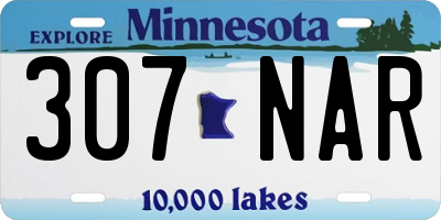 MN license plate 307NAR