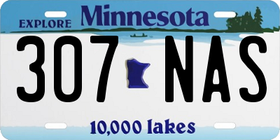 MN license plate 307NAS