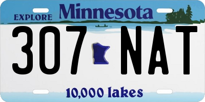 MN license plate 307NAT