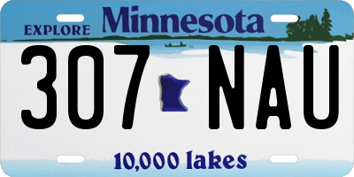 MN license plate 307NAU