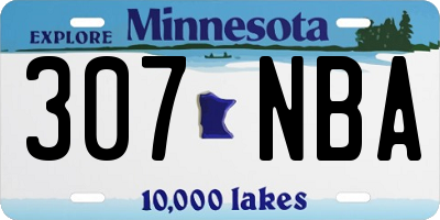 MN license plate 307NBA
